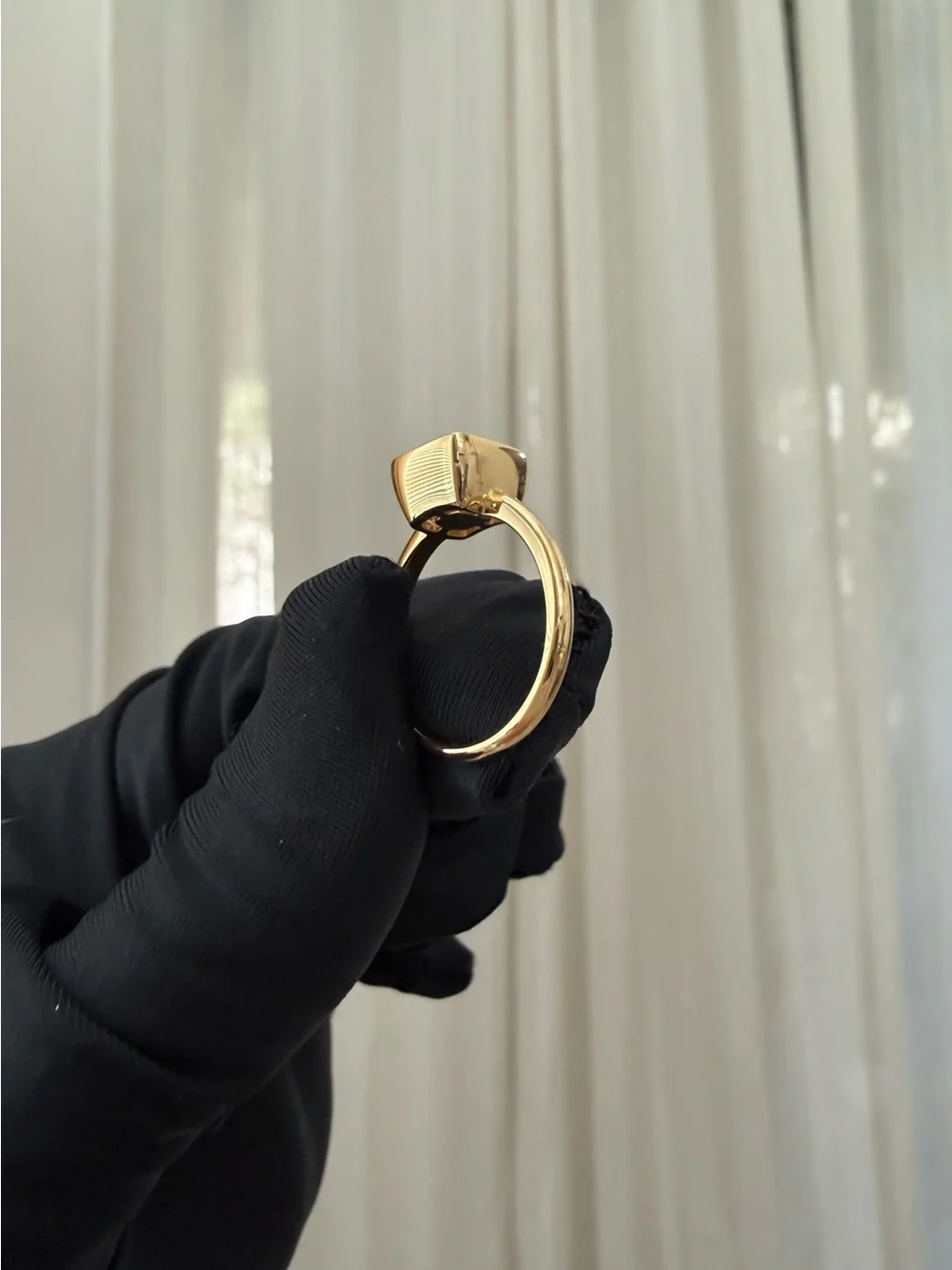 NIB 2.0 Ct Cushion Cut Engagement Lab Diamond Ring Lightbox 18K Gold Size 4.75